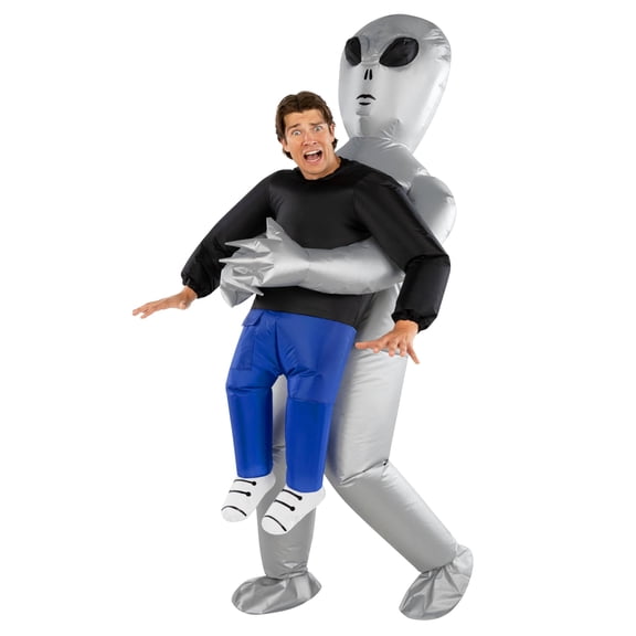 Morph Alien Pmu Silver Inflatable Costume Adult Halloween Costume For Unisex Silver One Size