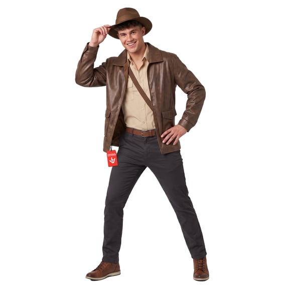 Morph Archaeologist Hero Men Costume Halloween Costume for Men Brown XX-Large