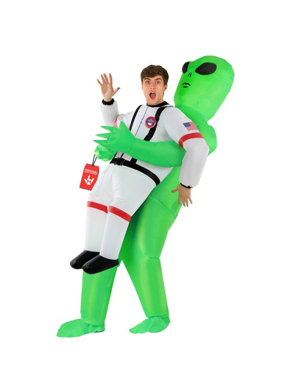 Astronaut Alien Pmu Inflatable Adults Costume Halloween Costume For Unisex Green One Size