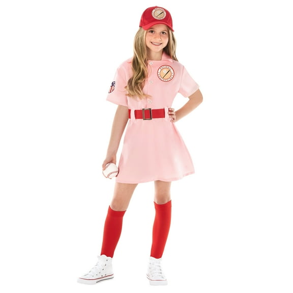 Morph Baseball Player Pink Girls Halloween Costume For Girls Pink 3-4 Years