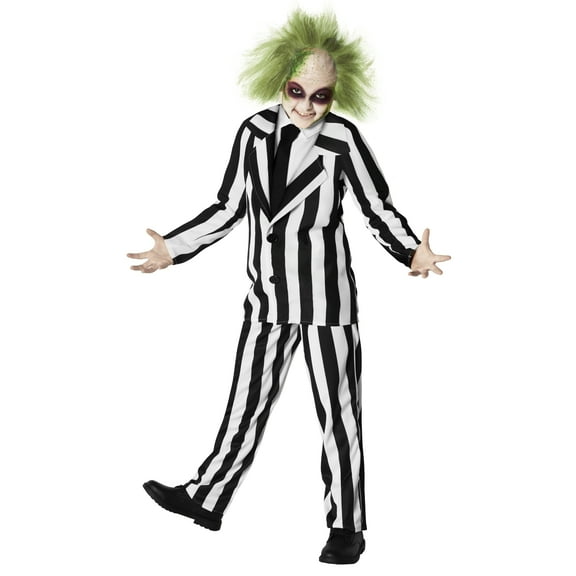 Morph Beetle Striped Suit Boys Halloween Costume For Boy Black 10-12 Years