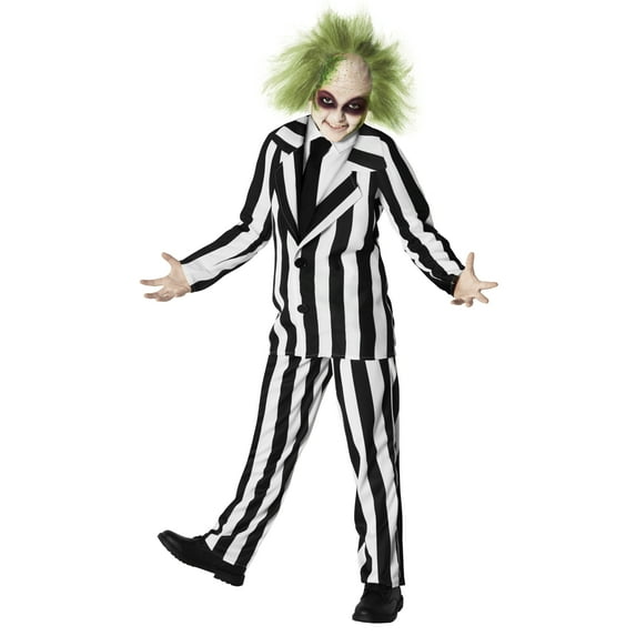 Morph Beetle Striped Suit Boys Halloween Costume For Boy Black 12-14 Years