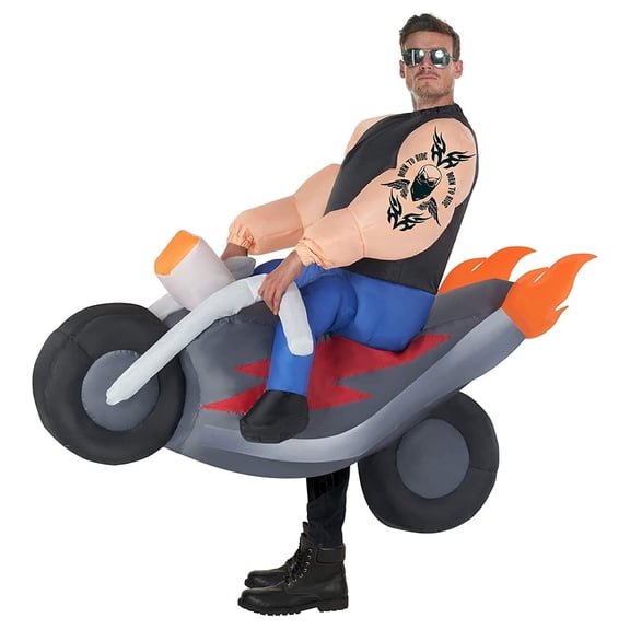 Morph Biker Gang Inflatable Halloween Costume for Unisex Multicolored One Size