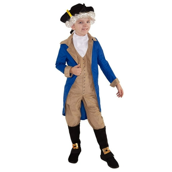 Morph Boys George Washington Costume Wig American President Book Day Week Halloween Blue L