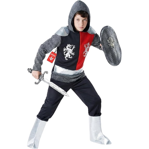 Morph Boys Medieval Knight Crusader Costume Sword Shield Book Day Week ...
