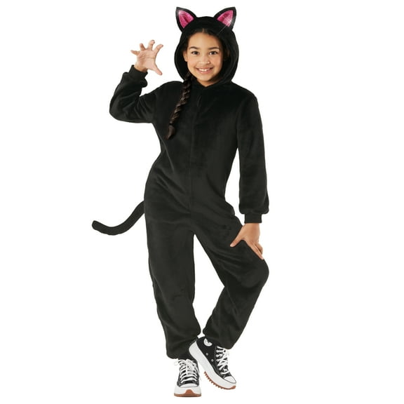 Morph Cat Onesie Black Girls Halloween Costume For Girl Black Large