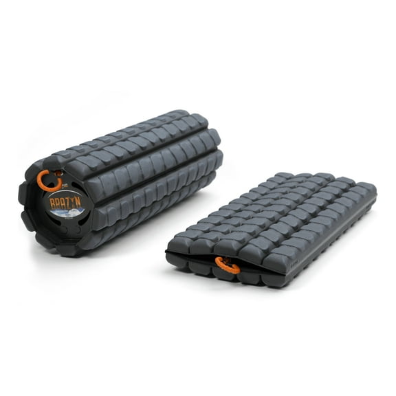 Morph Collapsible Travel Foam Roller (Deep-Tissue) - High-Density Foam for Home, Gym, Office, Travel, Athletes - Lightweight Massager for Trigger Point Massage, Myofascial Release - Midnight Gray