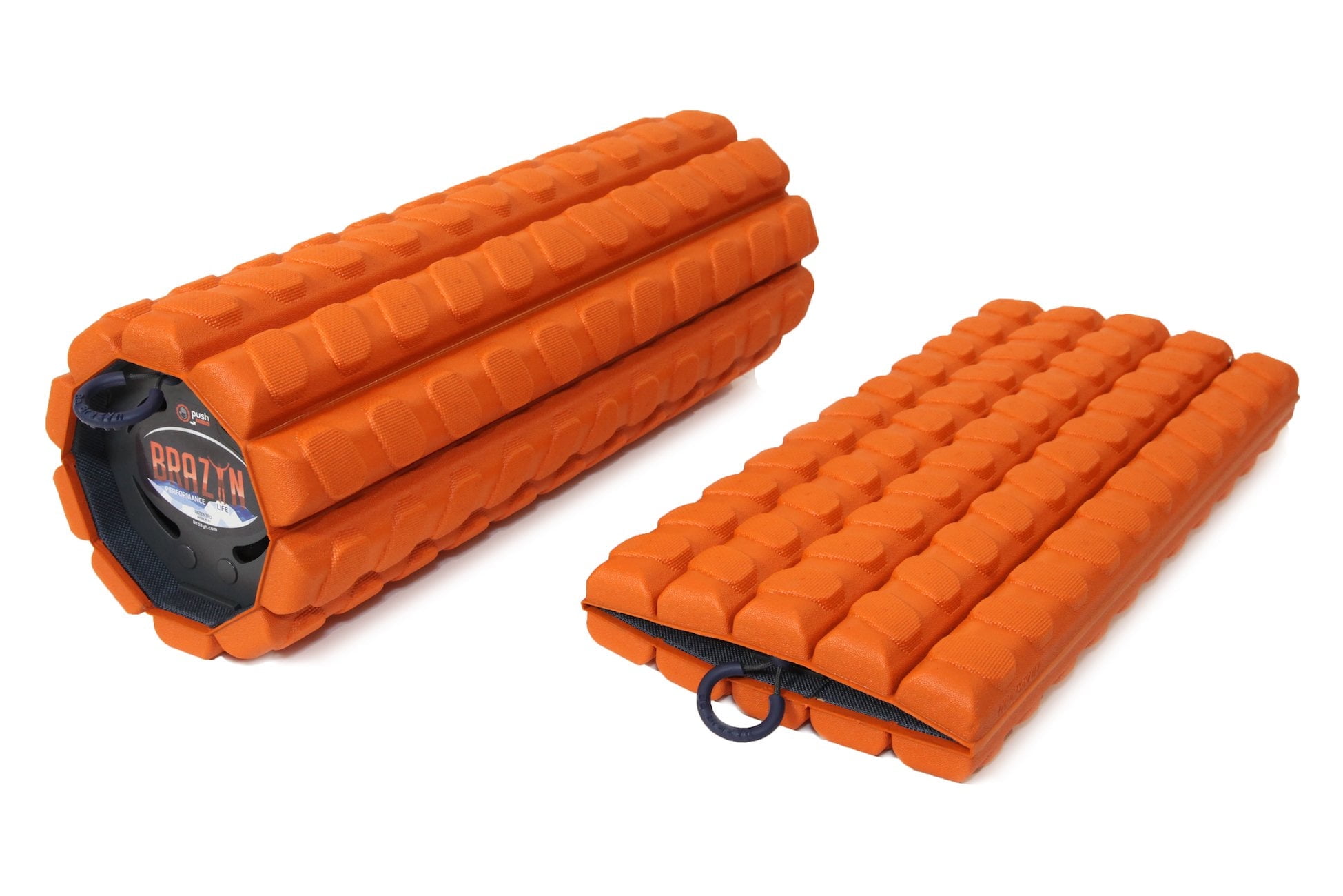 Morph Collapsible Travel Foam Roller (Deep-Tissue) - High-Density Foam for Home, Gym, Office, Travel, Athletes - Lightweight Massager for Trigger Point Massage, Myofascial Release - Orange