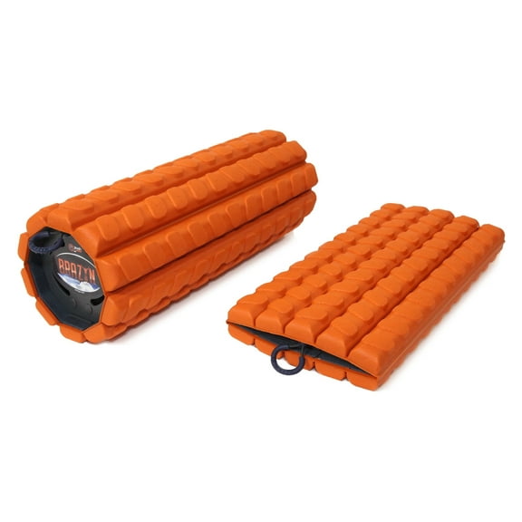 Morph Collapsible Travel Foam Roller (Deep-Tissue) - High-Density Foam for Home, Gym, Office, Travel, Athletes - Lightweight Massager for Trigger Point Massage, Myofascial Release - Orange