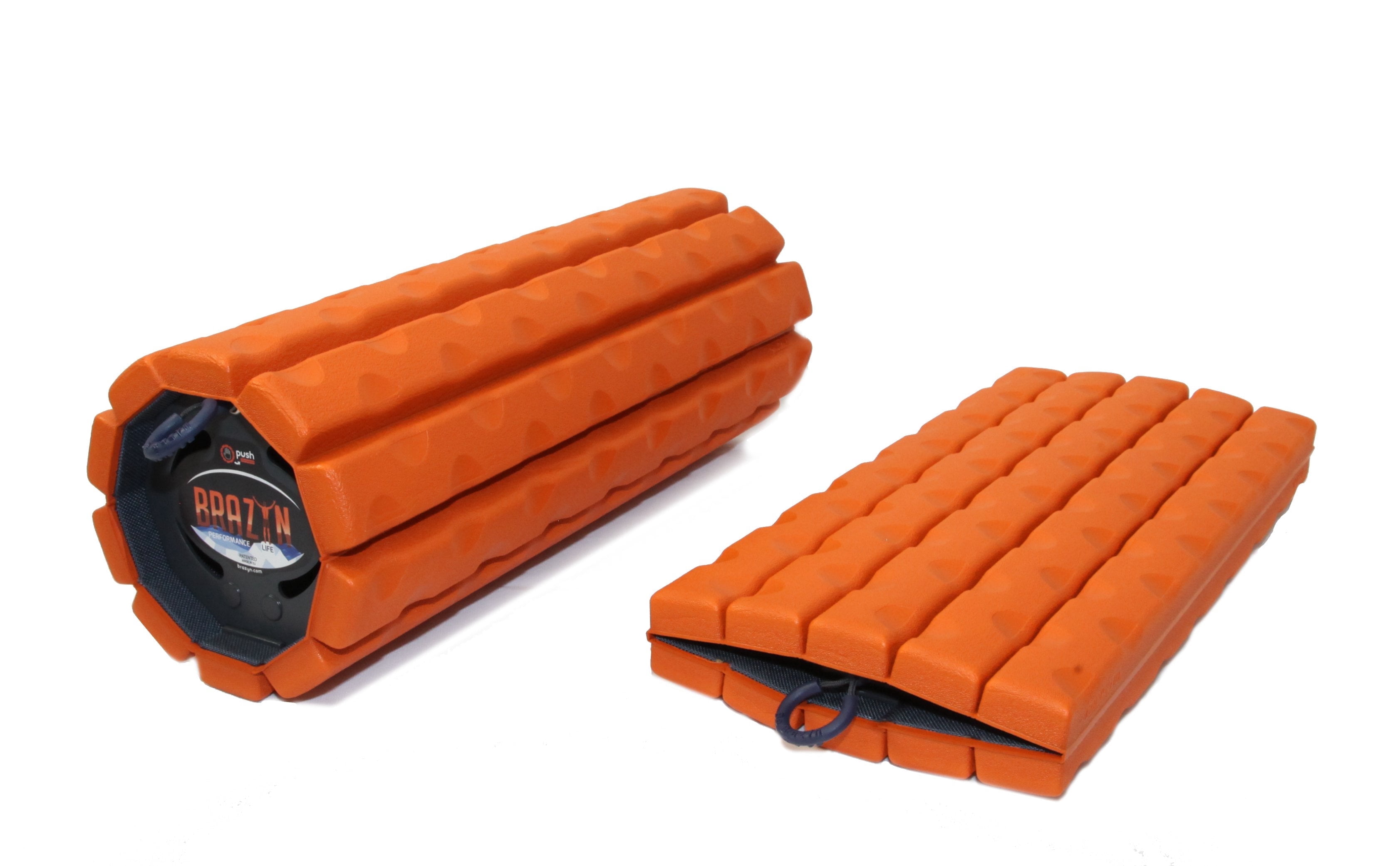 Morph Collapsible Travel Foam Roller (Traditional Surface) - High-Density Foam for Home, Gym, Office, Travel, Athletes - Lightweight Massager for Trigger Point Massage, Myofascial Release - Orange