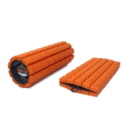 Morph Collapsible Travel Foam Roller Traditional Surface - High-Density Foam for Home, Gym, Office, Travel, Athletes - Lightweight Massager for Trigger Point Massage, Myofascial Release - Orange