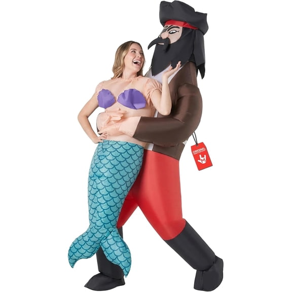 Morph Costumes Adult Inflatable Pirate Costume Pick Me Up Inflatable Mermaid Costume Blow Up Halloween Outfit
