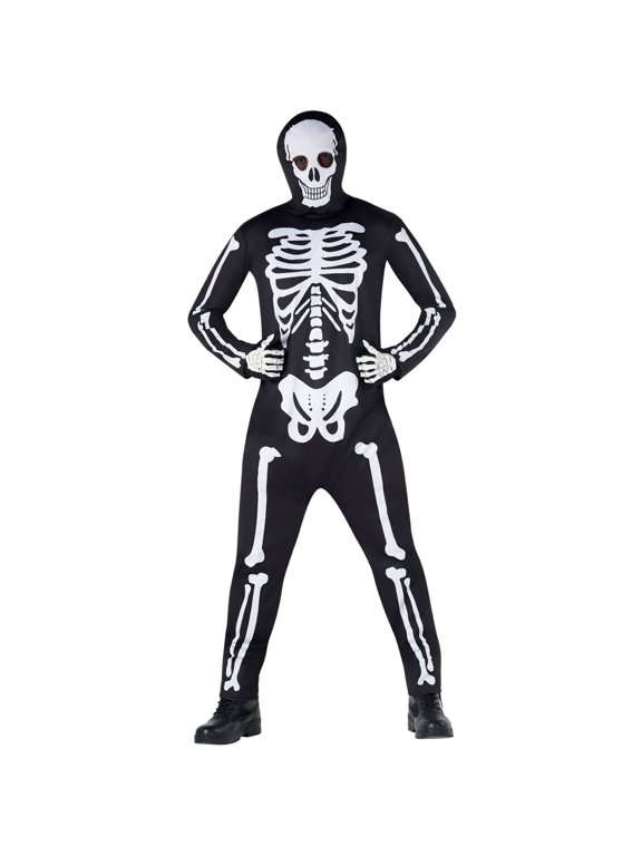 Costumes Mens Skeleton Costume Men Adult Skeleton Suit Outfit Scary Halloween Costumes For Men M