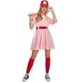 thumbnail image 1 of Morph Costumes Womens Baseball Costume Pink Dress Halloween Costumes For Women XL, 1 of 5