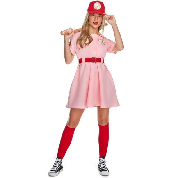 Morph Costumes Womens Baseball Costume Pink Dress Halloween Costumes For Women XL