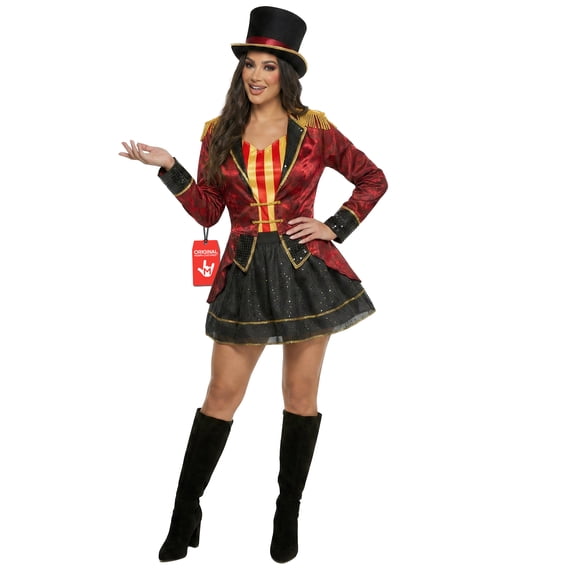 Morph Circus Ringmaster Costume Women, Ring Leader Costume Woman, Ringmaster Womens Fancy Dress Costumes