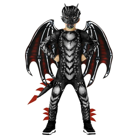 Morph Dragon Jumpsuit Black Red Costume Boys Halloween Costume For Boy Black Large
