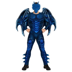 Morph Dragon Jumpsuit Blue Costume Men Halloween Costume for Men Blue 3X-Large