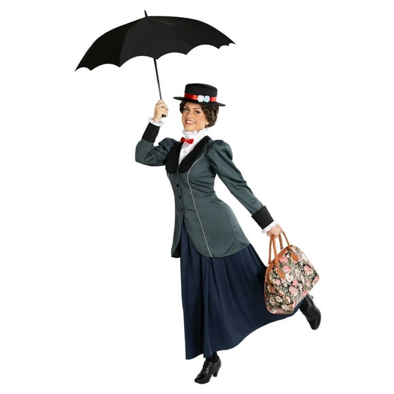 Morph English Nanny Navy Women Halloween Costume For Women Blue Medium