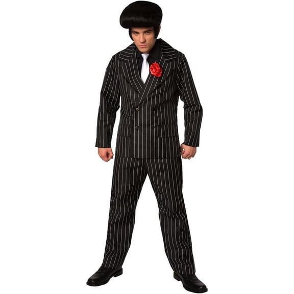 Morph Gangster Suit Costume Men Halloween Costume for Men Black XX-Large