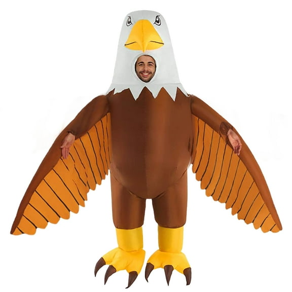 Morph Giant Eagle Inflatable Halloween Costume For Unisex Brown One Size