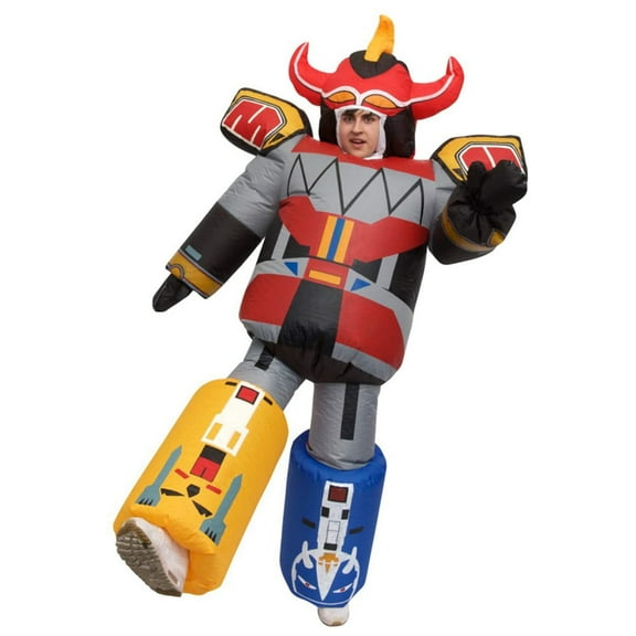 Morph Giant Megazord Inflatable Costume Adult Blow Up Power Rangers Robot Halloween Red One Size