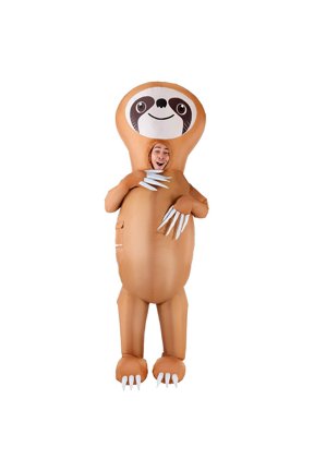 Giant Sloth Inflatable Halloween Costume for Unisex Brown One Size