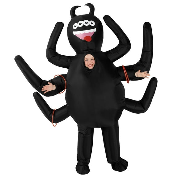 Morph Giant Spider Inflatable Costume Adult Halloween Costume For Unisex Silver One Size
