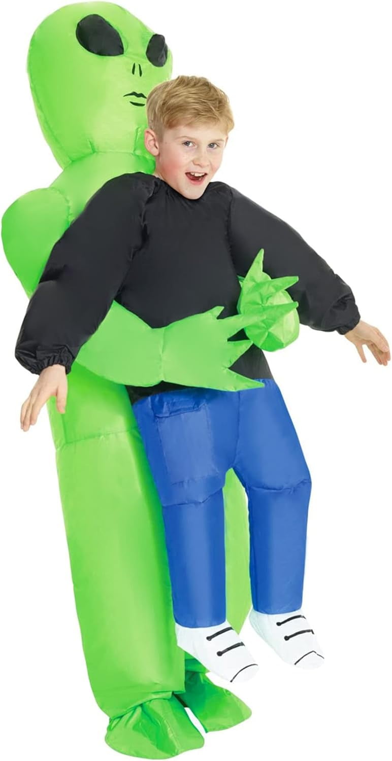 Morph Green Inflatable Alien Costume Kids Inflatable Costumes For Kids Blow Up Halloween Costumes For Kids Boys Girls:Green Yes Festival