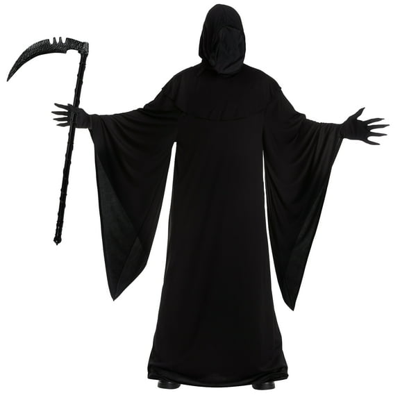 Morph Grim Reaper Horror Robe Scythe Costume Men Halloween Costume For Men Black Large