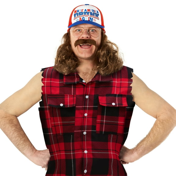 Morph Hillbilly Hat Accessory Men Halloween Costume For Men Red One Size