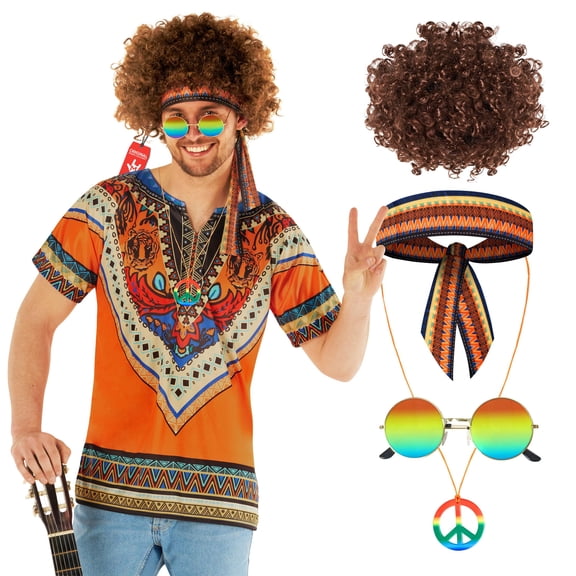 Morph Hippie Kit Orange Men Halloween Costume for Mens Orange X-Large