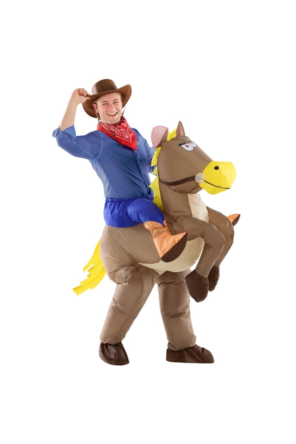 Horse Ro Inflatable Halloween Costume For Unisex Brown One Size