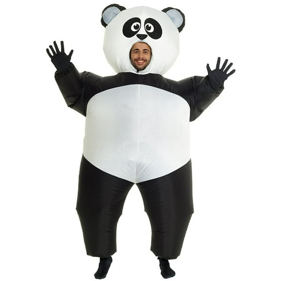 Morph Inflatable Adult Panda Costume Blow Up Animal Bear Sumo Suit Halloween black One Size