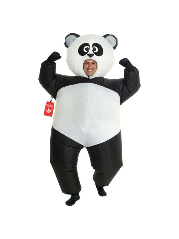Morph Inflatable Adult Panda Costume Blow up Animal Bear Suit Halloween black One Size