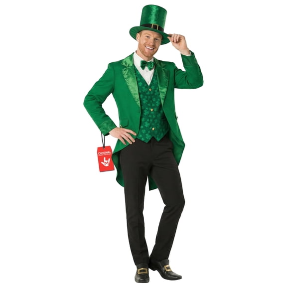 Morph Irish Leprechaun Suit Men Costume Halloween Costume for Men Green Medium