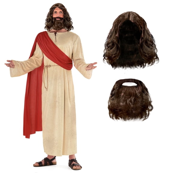 Morph Jesus Red Mens Halloween Costume for Mens Red Medium