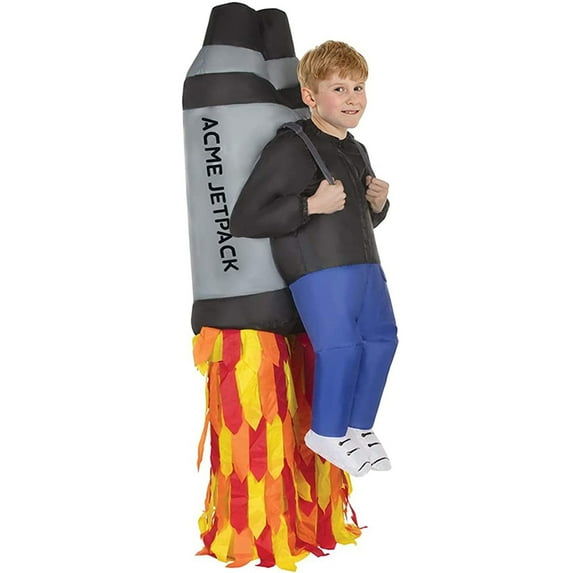 Morph Kids Jetpack Pick Me Up Inflatable Costume Boys Rocket Jet Pack Halloween Multicolor One Size