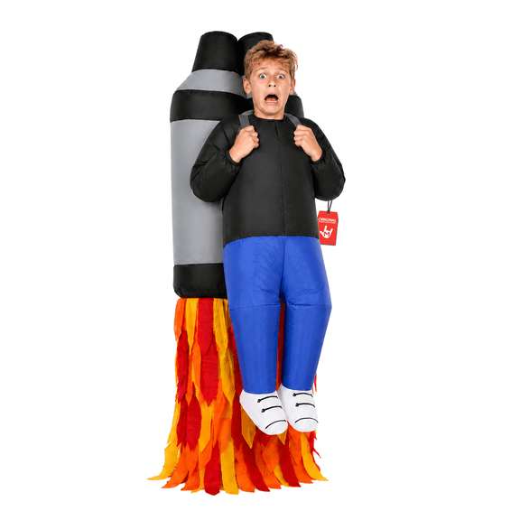 Morph Kids Jetpack Pick Me Up Inflatable Costume Boys Rocket Jet Pack Halloween Multicolor One Size