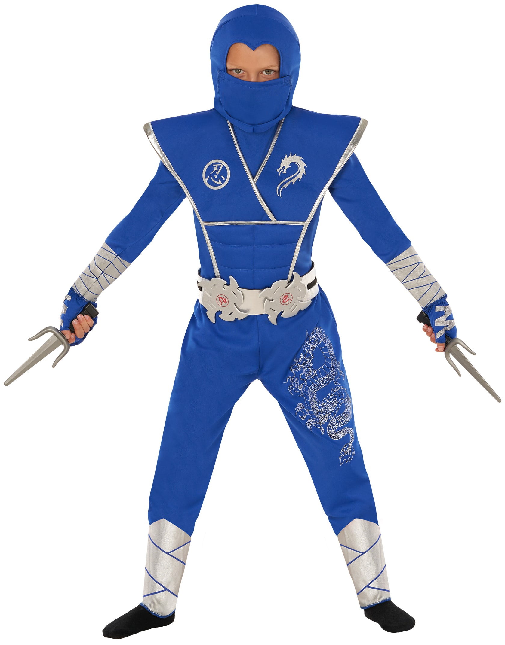 Morph Kids Blue Ninja Costume Toys Boys Girls Samurai Warrior Fancy