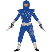 Morph Kids Blue Ninja Costume Toys Boys Girls Samurai Warrior Fancy Dress Book Week Halloween Blue M