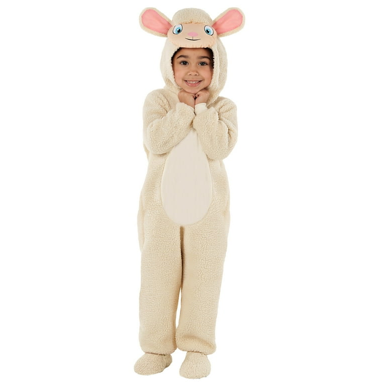 Lamb Costume Kids Cream Jumpsuit Hood Lamb Costume Kids Cream Jumpsuit Hood
