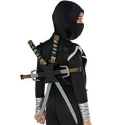 Morph Kids Toy Ninja Sword Set Boys Plastic Weapon Costume Accessory Halloween Black One Size