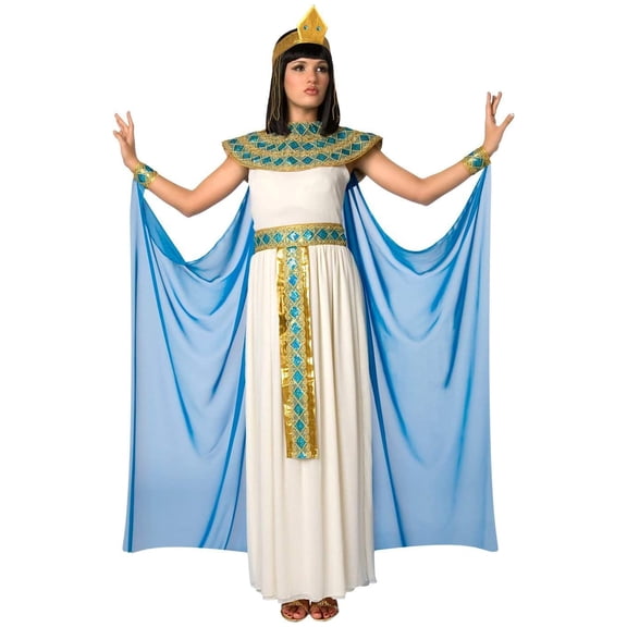 Morph Ladies Womens Cleopatra Costume Queen of the Nile Egyptian Goddess Theme Party Blue/White M