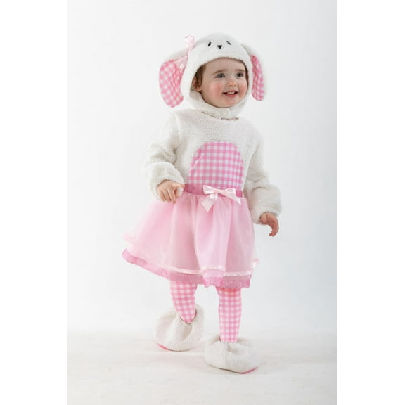 Morph Little Lamb Dress Costume Kids Halloween Costume For Unisex White 3X-Small