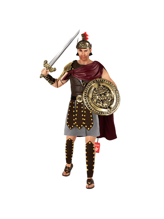 Mens Brown Roman Armor Gladiator Adults Roman Costume Roman Soldier Costume Adult L