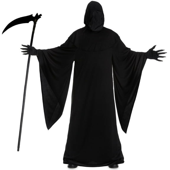 Morph Mens Grim Reaper Costume Adult Scary Death Robe & Gloves Halloween Birthday Black M