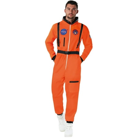 Morph Mens Orange Astronaut Costume Adult NASA Spaceman Space Suit Halloween Halloween Orange XL