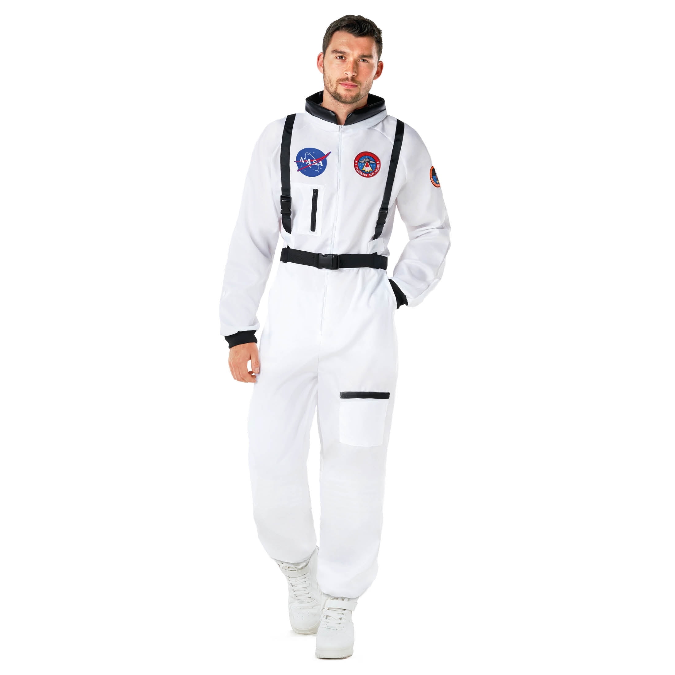 Morph Mens White Astronaut Costume Adult NASA Spaceman Space Suit Halloween  Halloween White L 
