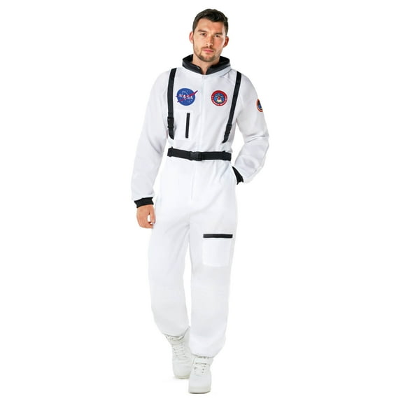 Morph Mens White Astronaut Costume Adult NASA Spaceman Space Suit Halloween Halloween White XL